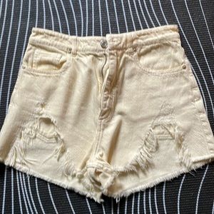 Destroyed ZARA Denim Shorts